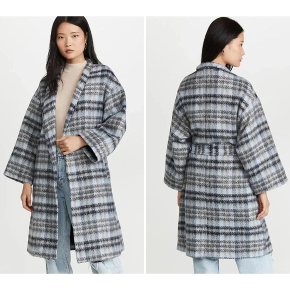 Apparis Sadia Jacket Plaid Collared Neck Size XXL - Picture 3 of 7